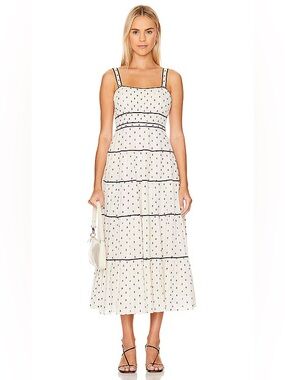 Ulla Johnson Clemente Cotton Maxi Dress in Ivory Sz 0 NWOT
